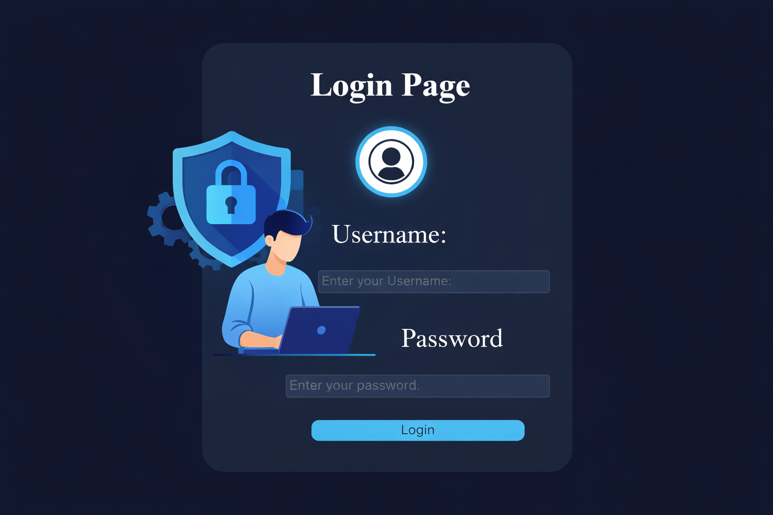 login page preview